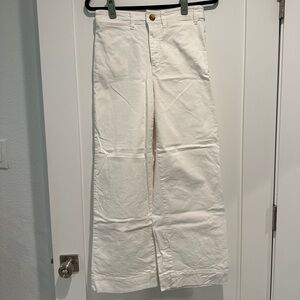 Marine Layer Wide Leg White Pants
